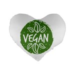 Vegan Label3 Scuro Standard 16  Premium Heart Shape Cushions Front