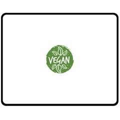 Vegan Label3 Scuro Double Sided Fleece Blanket (medium)  by CitronellaDesign