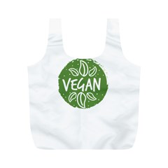 Vegan Label3 Scuro Full Print Recycle Bags (m)  by CitronellaDesign