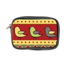 Brown Bird Pattern Coin Purse by Valentinaart