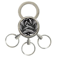 Gray Plant Design 3-ring Key Chains