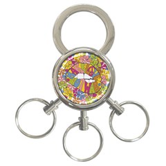 Make Love Not War 3-ring Key Chains