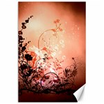 Wonderful Flowers In Soft Colors With Bubbles Canvas 24  x 36  23.35 x34.74  Canvas - 1