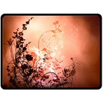 Wonderful Flowers In Soft Colors With Bubbles Fleece Blanket (Large)  80 x60  Blanket Front