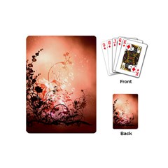 Wonderful Flowers In Soft Colors With Bubbles Playing Cards (mini) 