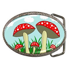 Mushrooms  Belt Buckles by Valentinaart