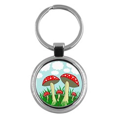 Mushrooms  Key Chains (round)  by Valentinaart