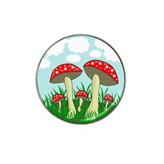 Mushrooms  Hat Clip Ball Marker (4 Pack) by Valentinaart