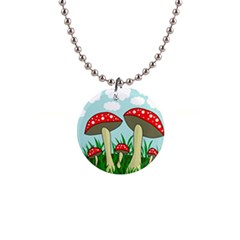 Mushrooms  Button Necklaces