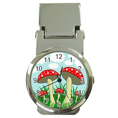 Mushrooms  Money Clip Watches by Valentinaart