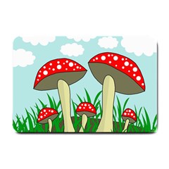 Mushrooms  Small Doormat  by Valentinaart