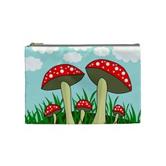 Mushrooms  Cosmetic Bag (medium)  by Valentinaart