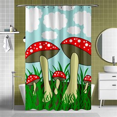 Mushrooms  Shower Curtain 48  X 72  (small)  by Valentinaart