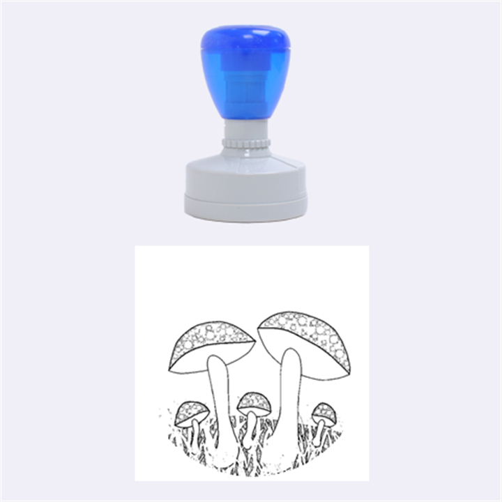 Mushrooms  Rubber Round Stamps (Medium)