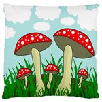 Mushrooms  Large Cushion Case (One Side) Front