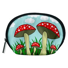 Mushrooms  Accessory Pouches (medium)  by Valentinaart