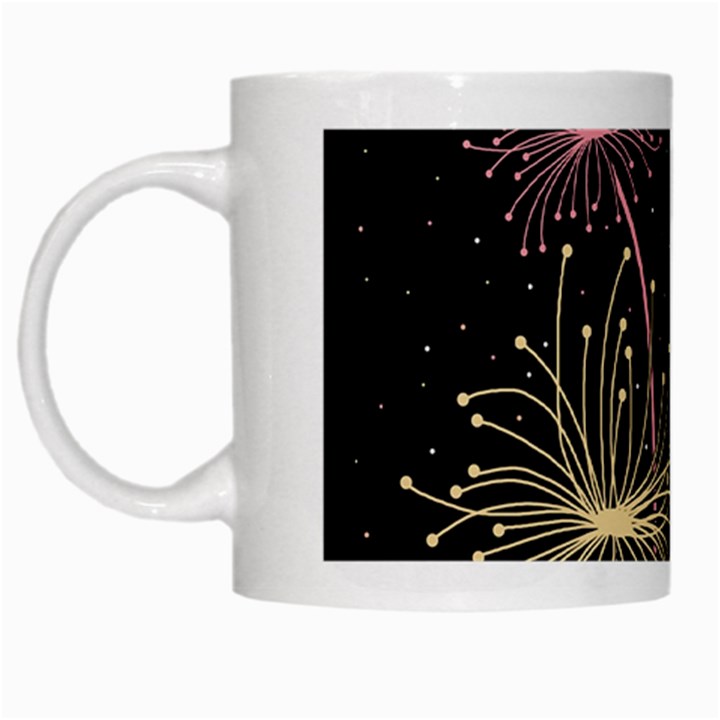 Elegant dandelions  White Mugs