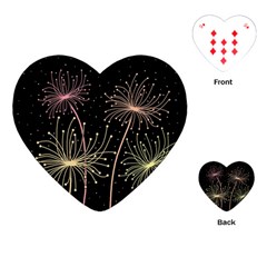 Elegant Dandelions  Playing Cards (heart) 