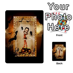 Halloween, Cute Girl With Pumpkin And Spiders Multi-purpose Cards (rectangle) 