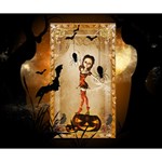 Halloween, Cute Girl With Pumpkin And Spiders Deluxe Canvas 14  x 11  14  x 11  x 1.5  Stretched Canvas