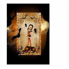 Halloween, Cute Girl With Pumpkin And Spiders Large Garden Flag (two Sides) by FantasyWorld7