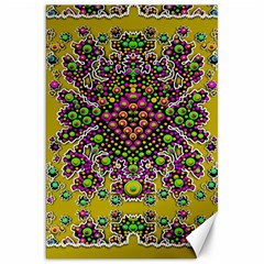 Fantasy Flower Peacock With Some Soul In Popart Canvas 20  X 30   by pepitasart