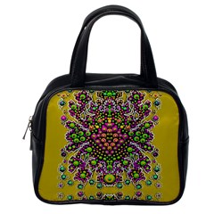 Fantasy Flower Peacock With Some Soul In Popart Classic Handbags (one Side) by pepitasart