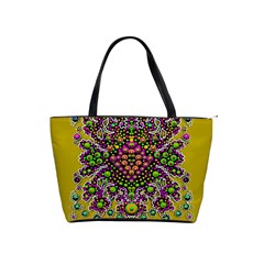 Fantasy Flower Peacock With Some Soul In Popart Shoulder Handbags by pepitasart