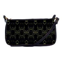 Black Wand Shoulder Clutch Bags by MRTACPANS