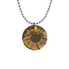 Sunflower Cutout Button Necklace by DeneWestUK