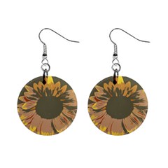 Sunflower Cutout Mini Button Earrings by DeneWestUK