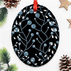 Blue Decor Ornament (oval Filigree)  by Valentinaart