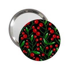 Red Christmas Berries 2 25  Handbag Mirrors by Valentinaart