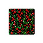 Red Christmas berries Square Magnet Front