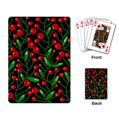 Red Christmas Berries Playing Card by Valentinaart