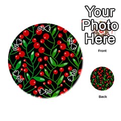 Red Christmas Berries Playing Cards 54 (round) 