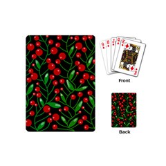 Red Christmas Berries Playing Cards (mini)  by Valentinaart