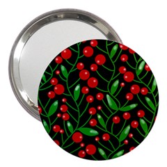 Red Christmas Berries 3  Handbag Mirrors by Valentinaart