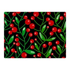 Red Christmas Berries Double Sided Flano Blanket (mini)  by Valentinaart