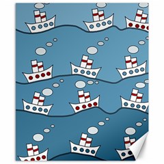 Boats Canvas 8  X 10  by Valentinaart