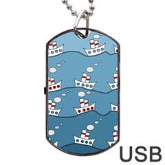 Boats Dog Tag Usb Flash (two Sides)  by Valentinaart