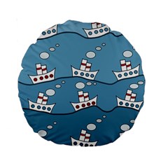 Boats Standard 15  Premium Round Cushions by Valentinaart