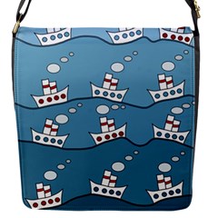 Boats Flap Messenger Bag (s) by Valentinaart