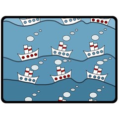 Boats Double Sided Fleece Blanket (large)  by Valentinaart