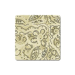 Floral Decor  Square Magnet by Valentinaart