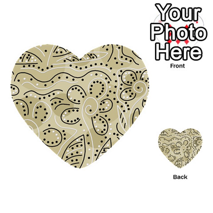 Floral decor  Multi-purpose Cards (Heart) 