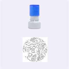 Floral Decor  Rubber Round Stamps (small)