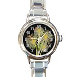 Dandelions Round Italian Charm Watch Front