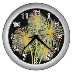 Dandelions Wall Clocks (silver)  by Valentinaart