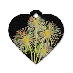 Dandelions Dog Tag Heart (two Sides) by Valentinaart